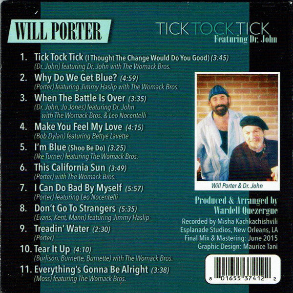 Will Porter Featuring Dr. John : Tick Tock Tick (CD, Album, 3-f)