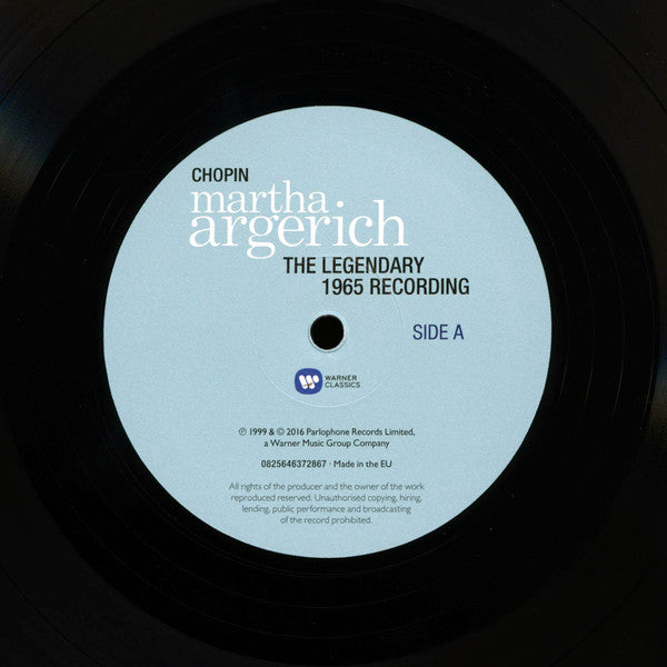 Frédéric Chopin, Martha Argerich : The Legendary 1965 Recording (LP, RE, RM, Gat)