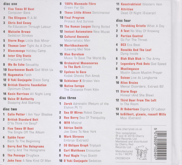 Various : Close To The Noise Floor (Formative UK Electronica 1975-1984) (4xCD, Comp + Box)