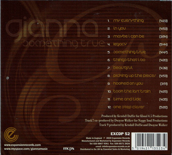 Gianna : Something True (CD, Album)