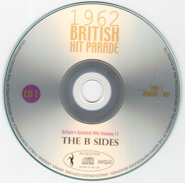 Various : 1962 British Hit Parade Britain's Greatest Hits Volume 11 The B Sides Part 1 January - May (4xCD, Comp)
