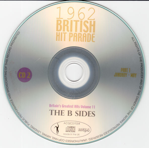 Various : 1962 British Hit Parade Britain's Greatest Hits Volume 11 The B Sides Part 1 January - May (4xCD, Comp)