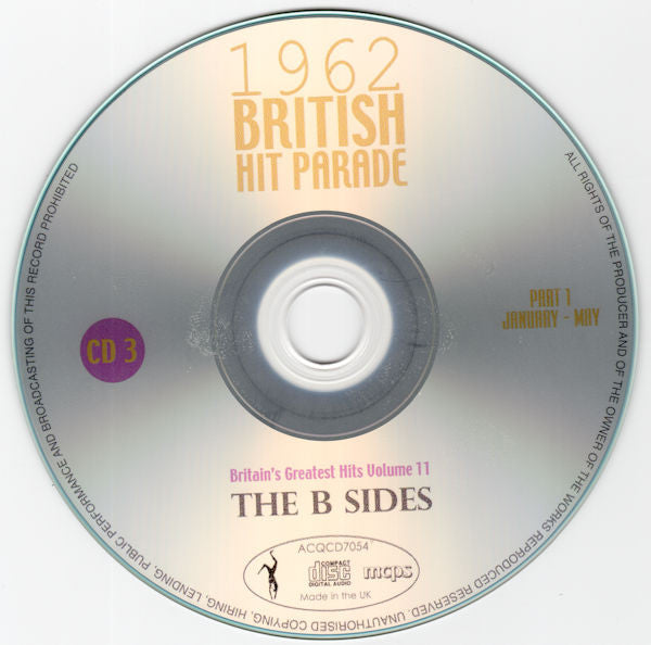 Various : 1962 British Hit Parade Britain's Greatest Hits Volume 11 The B Sides Part 1 January - May (4xCD, Comp)