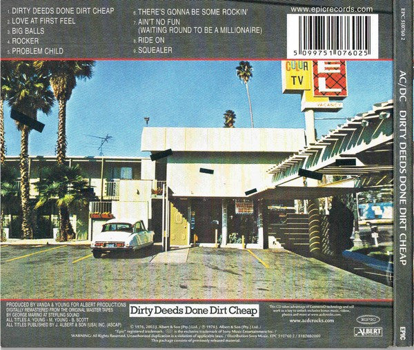 AC/DC : Dirty Deeds Done Dirt Cheap (CD, Album, Enh, RE, RM, Dig)
