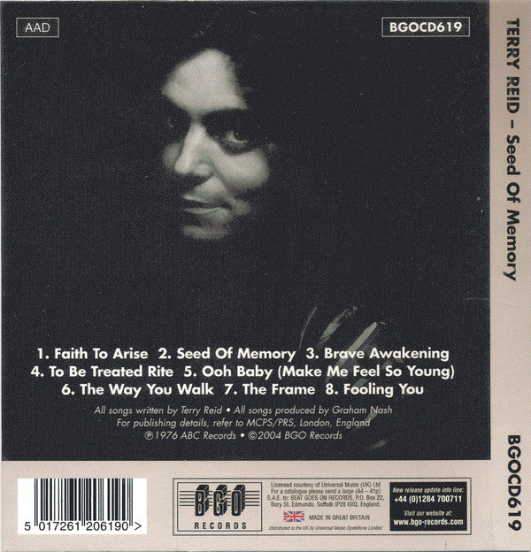 Terry Reid : Seed Of Memory (CD, Album, RE, RM)