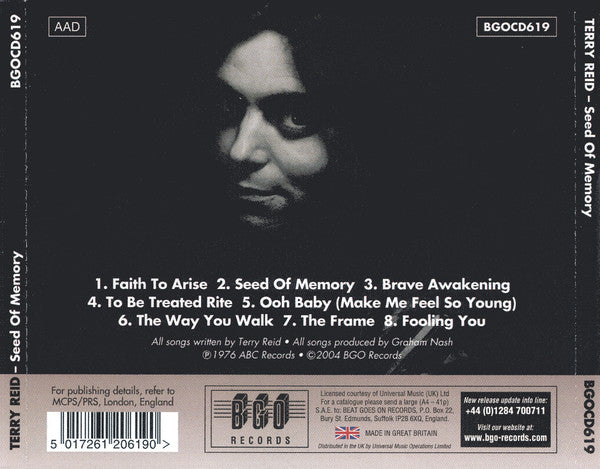 Terry Reid : Seed Of Memory (CD, Album, RE, RM)