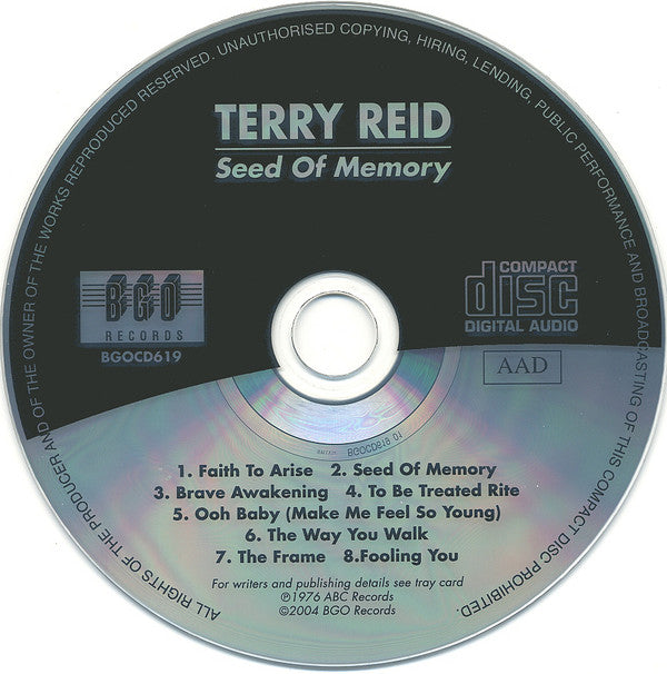 Terry Reid : Seed Of Memory (CD, Album, RE, RM)