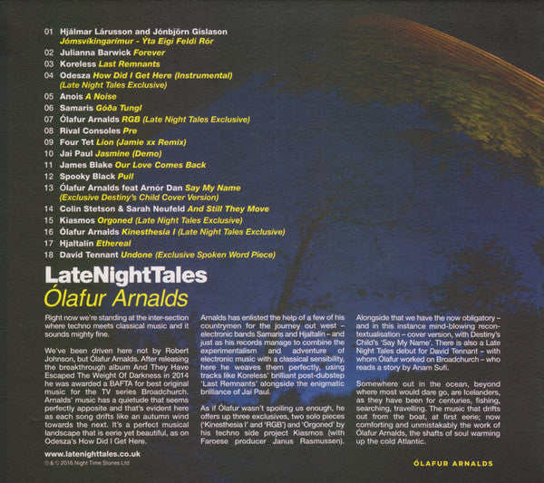 Ólafur Arnalds : LateNightTales (CD, Comp, Ltd, Mixed)