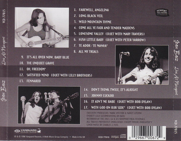Joan Baez : Live At Newport (CD, RE)