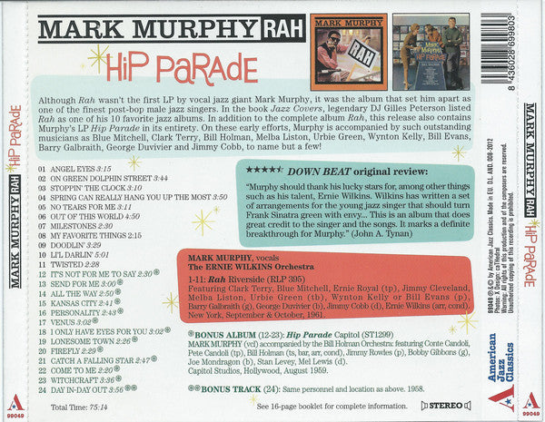 Mark Murphy : Rah / Hip Parade (CD, Comp)