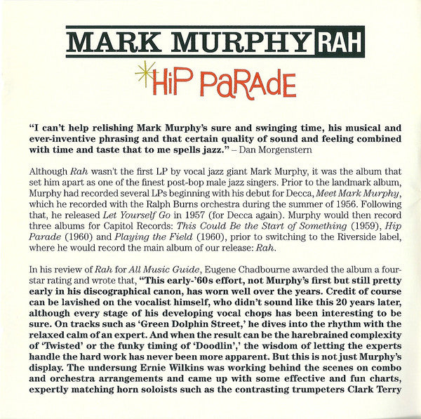 Mark Murphy : Rah / Hip Parade (CD, Comp)