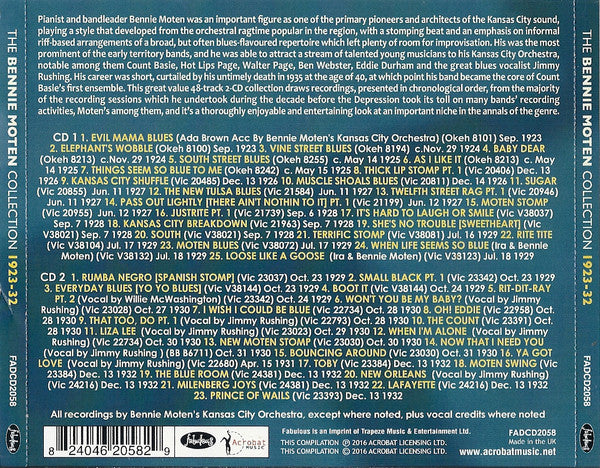 Bennie Moten : The Bennie Moten Collection 1923-32 (2xCD, Comp)