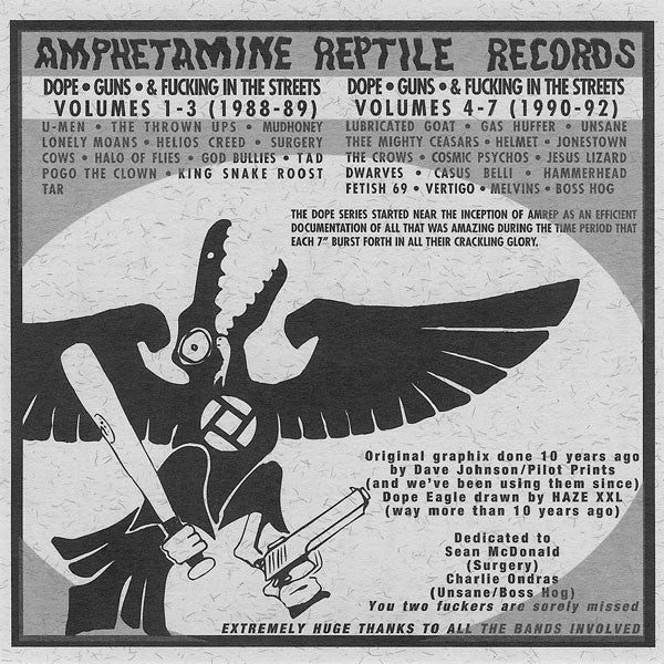 Various : Dope-Guns-'N-Fucking In The Streets Volumes 8-11 (CD, Comp)