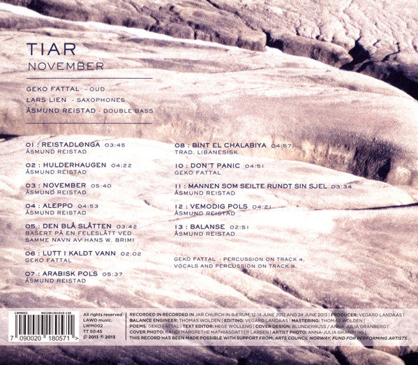 Tiar : November (CD, Album)
