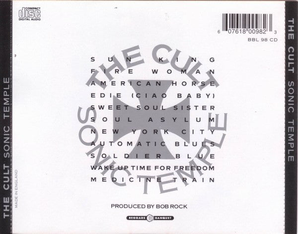 The Cult : Sonic Temple (CD, Album, RE, RM)