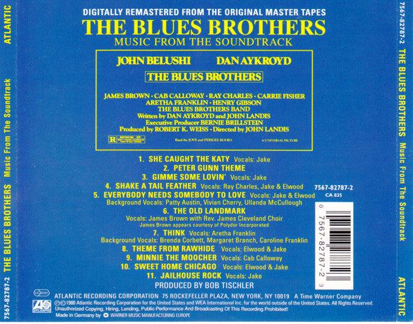 The Blues Brothers : The Blues Brothers (Music From The Soundtrack) (CD, Album, RE, RM)