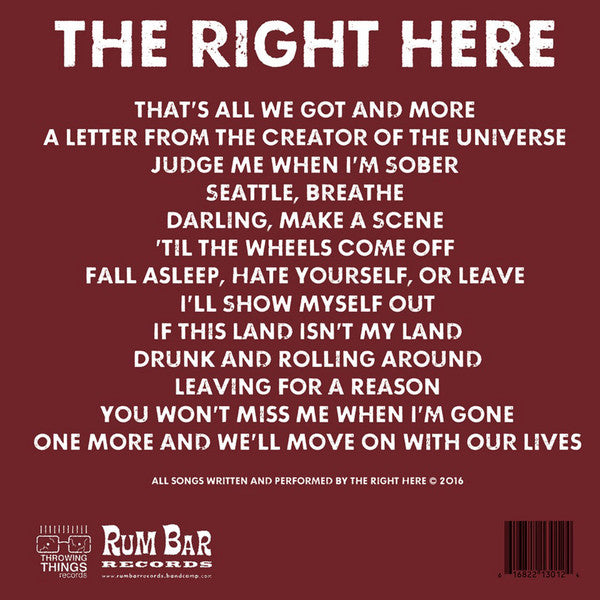 The Right Here : Stick To The Plan (CD, Album)