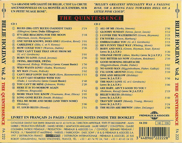 Billie Holiday : Vol. 2 -  New York - Los Angeles - 1934 - 1946 (2xCD, Comp)