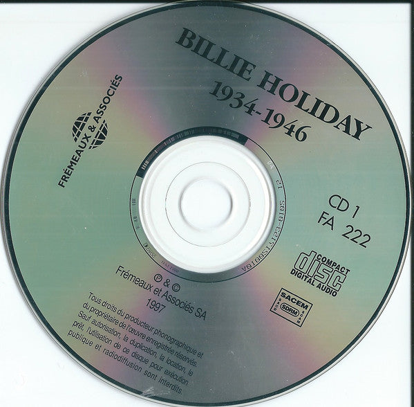 Billie Holiday : Vol. 2 -  New York - Los Angeles - 1934 - 1946 (2xCD, Comp)