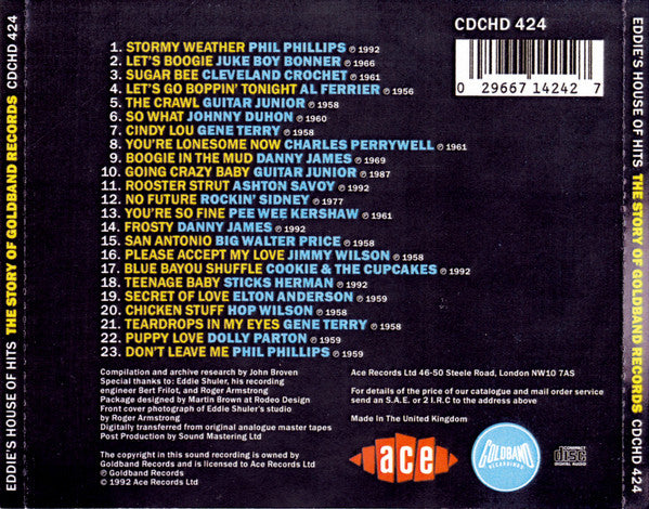 Various : Eddie's House Of Hits - The Story Of Goldband Records (CD, Comp)