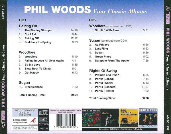 Phil Woods : Four Classic Albums (2xCD, Comp, RM)