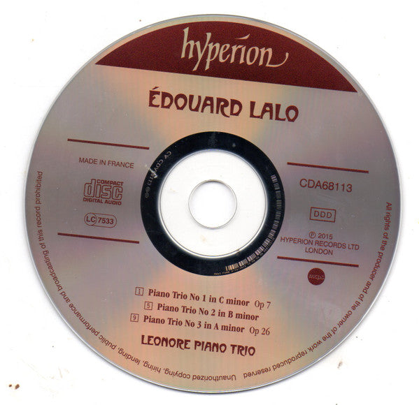 Édouard Lalo, Leonore Piano Trio : Piano Trios (CD, Album)