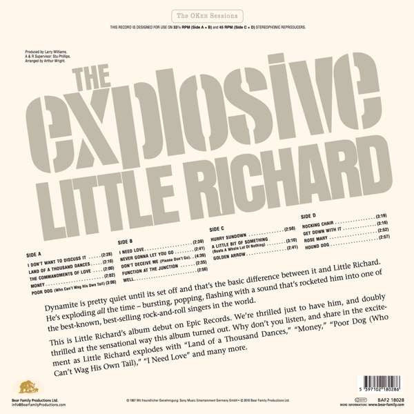 Little Richard : The Explosive Little Richard (2xLP, Album, RM, Gat)