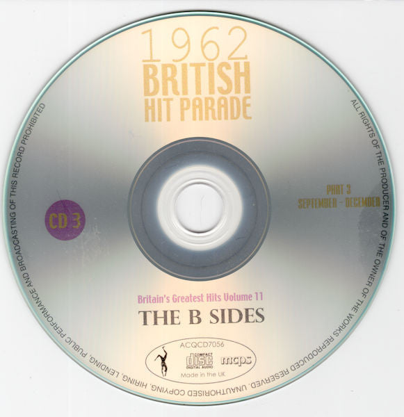 Various : 1962 British Hit Parade Britain's Greatest Hits Volume 11 The B Sides Part 3 September - December (4xCD, Comp)
