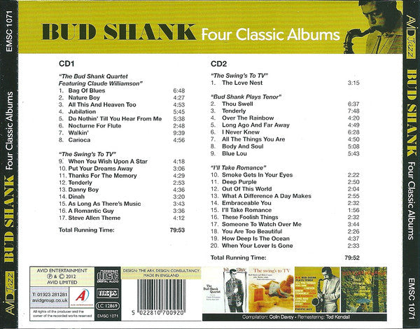 Bud Shank : Four Classic Albums (2xCD, Comp, RM)
