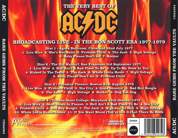 AC/DC : Hot As Hell - Broadcasting Live / Rare Gems From the Vaults (4xCDr, Unofficial)