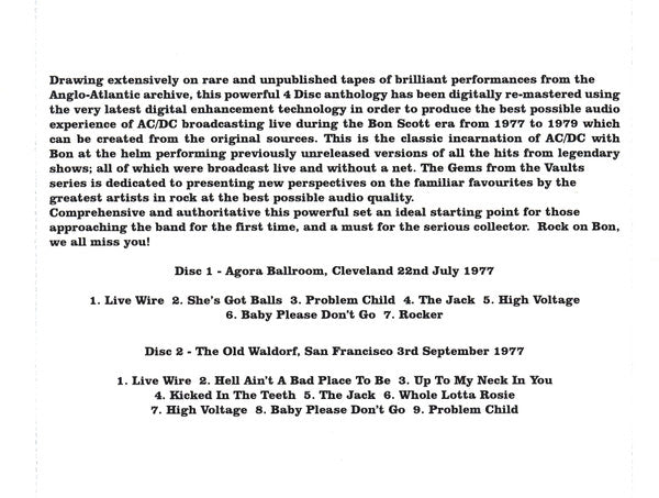 AC/DC : Hot As Hell - Broadcasting Live / Rare Gems From the Vaults (4xCDr, Unofficial)