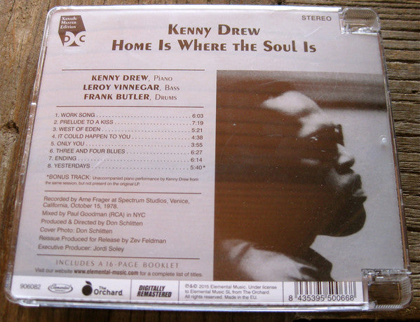 Kenny Drew : Home Is Where The Soul Is (CD, Album, RE, RM)