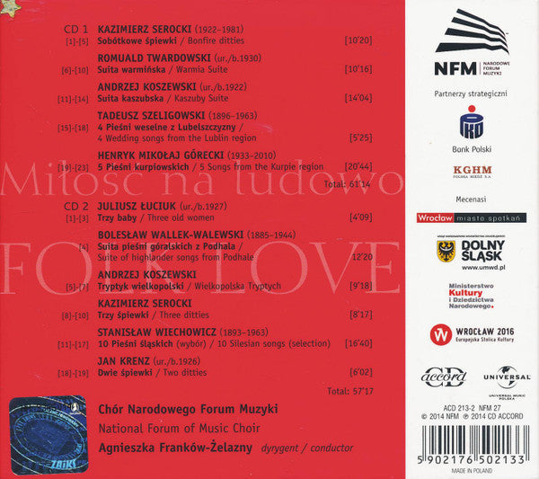 Chór NFM, Agnieszka Franków-Żelazny : Miłość Na Ludowo | Folk Love (2xCD, Album)