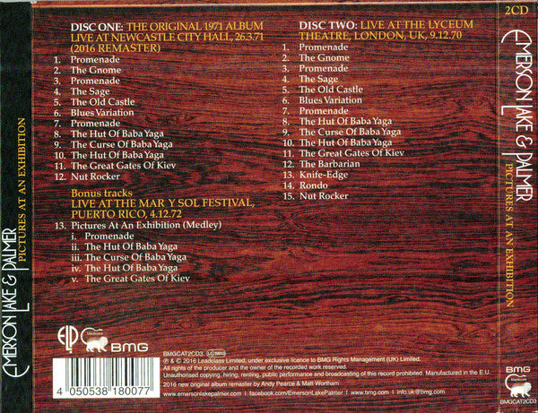 Emerson, Lake & Palmer : Pictures At An Exhibition (2xCD, Album, Dlx, RE, RM, Dig)