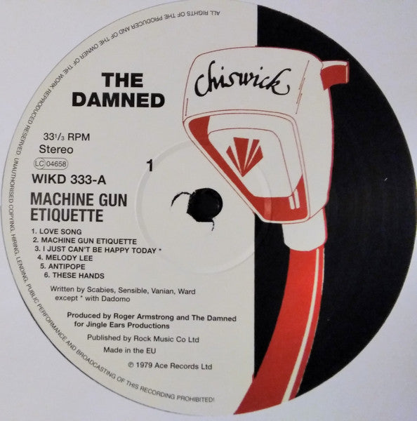 The Damned : Machine Gun Etiquette (LP, Album, RE)