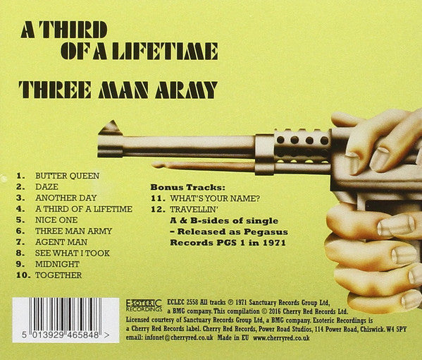 Three Man Army : A Third Of A Lifetime (CD, Album, RE, RM)