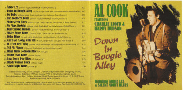 Al Cook (2) : Down In Boogie Alley (CD, Album)