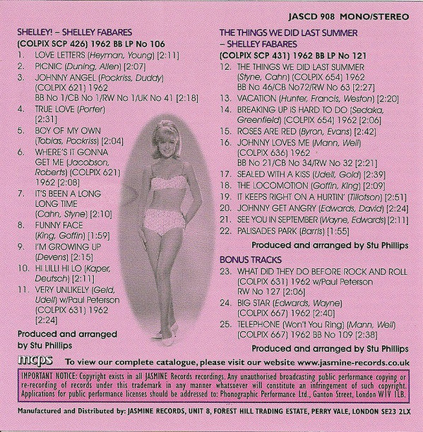 Shelley Fabares : Growing Up * The 1962 Recordings (CD, Comp, Mono, RM)