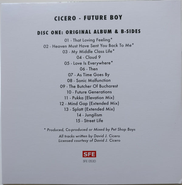 Cicero : Future Boy - The Complete Works (CD, Album, RE + CD, Comp)