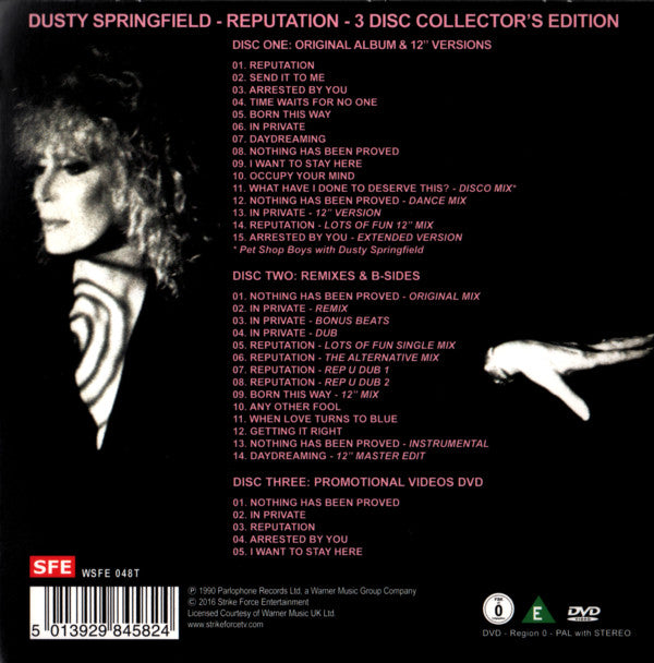 Dusty Springfield : Reputation (CD, Album, RE + CD, Comp + DVD-V, PAL + Exp)