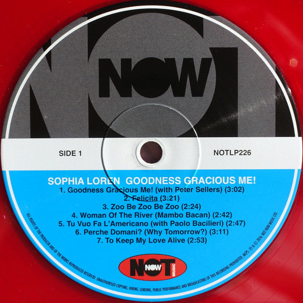 Sophia Loren : Goodness Gracious Me! (LP, Comp, Red)