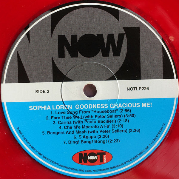 Sophia Loren : Goodness Gracious Me! (LP, Comp, Red)