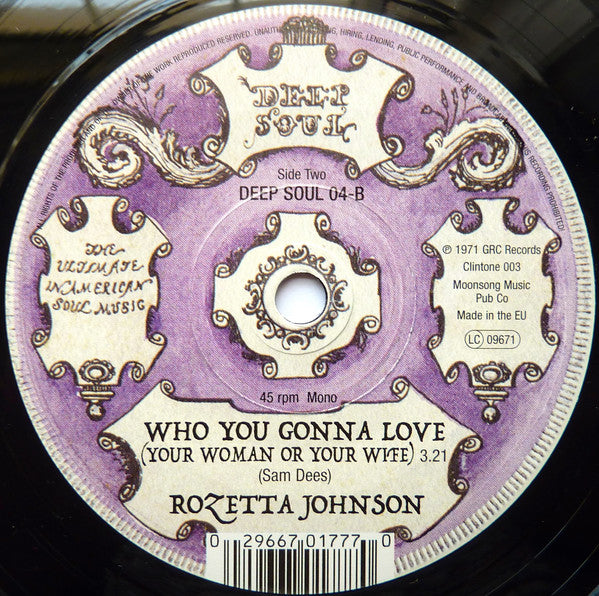 Rozetta Johnson : I've Come Too Far With You / Who You Gonna Love (Your Woman Or Your Wife) (7")