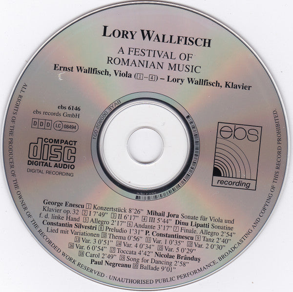 Lory Wallfisch : A Festival Of Romanian Music (CD)