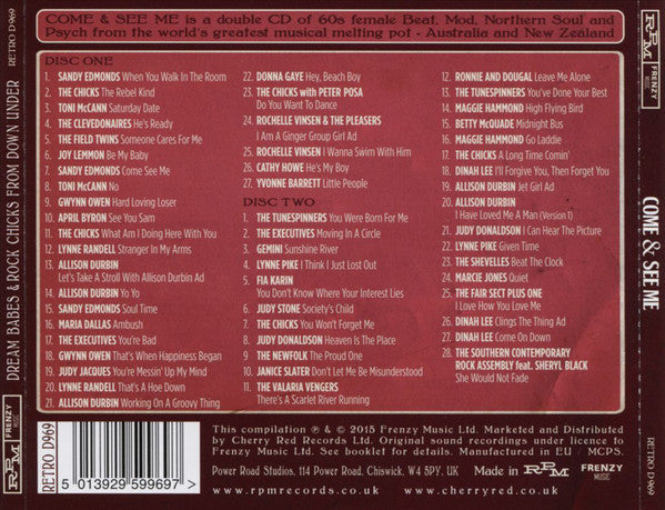 Various : Come & See Me (Dream Babes & Rock Chicks From Down Under) (2xCD, Comp)