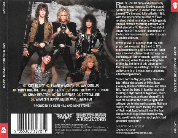 Ratt : Reach For The Sky (CD, Album, RE, RM)