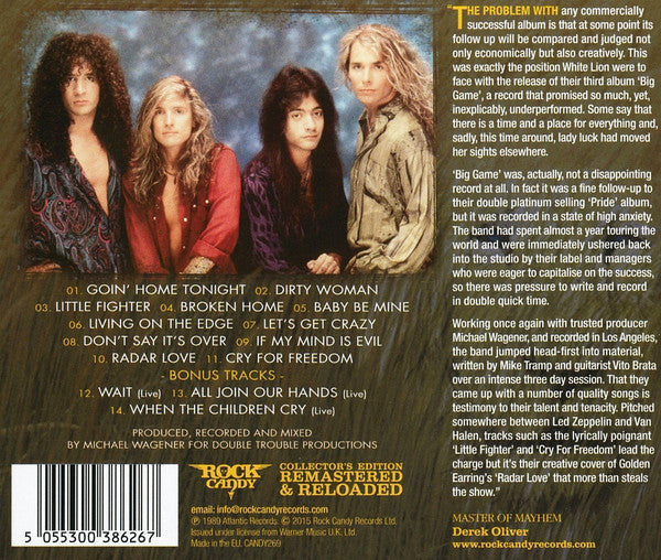 White Lion : Big Game (CD, Album, RE, RM)
