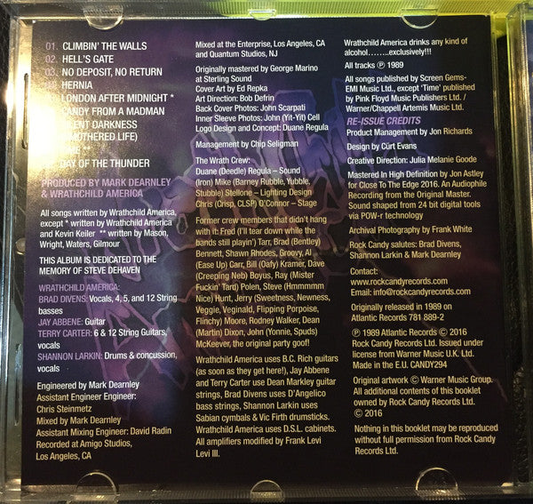 Wrathchild America : Climbin' The Walls (CD, Album, RE, RM)