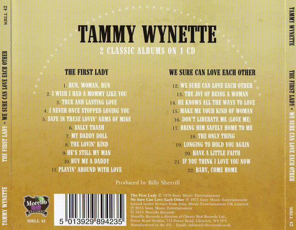 Tammy Wynette : The First Lady + We Sure Can Love Each Other (CD, Album, Comp, RE, RM)