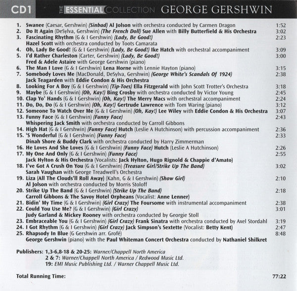 George Gershwin : The Essential Collection (2xCD, Comp)